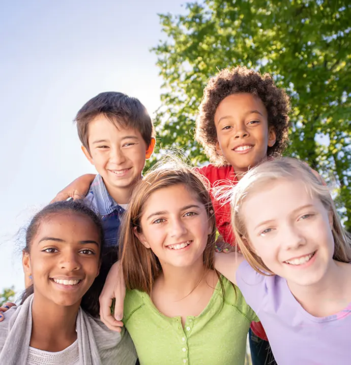 smiling group of friends